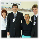 Célia, Girelli, a presidente da Associação Industrial e Comercial de Quatro Barras e Campina Grande do Sul, Marli de Castro Gomes e André